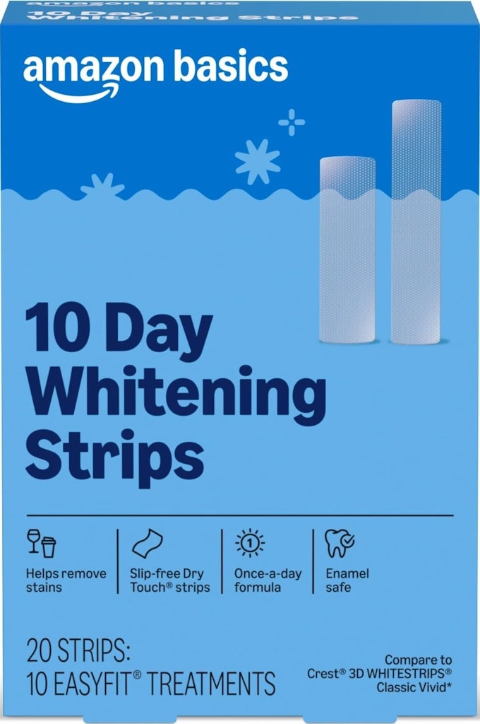 Amazon Basics 10-Day Teeth Whitening Strips Kit: $11 w/ Sub & Save for Prime