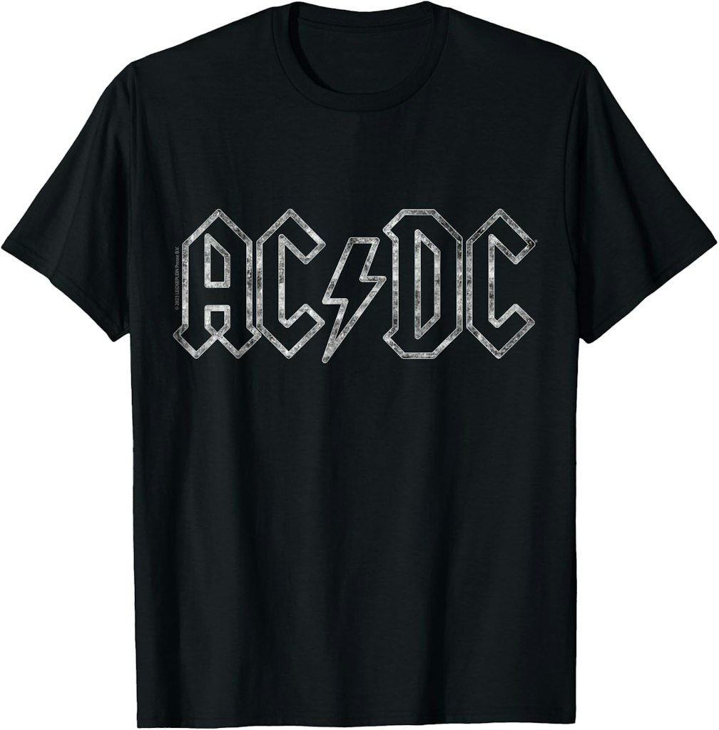 AC/DC Men's Jagged Logo Classic Rock Band T-Shirt: $16 w/ Prime