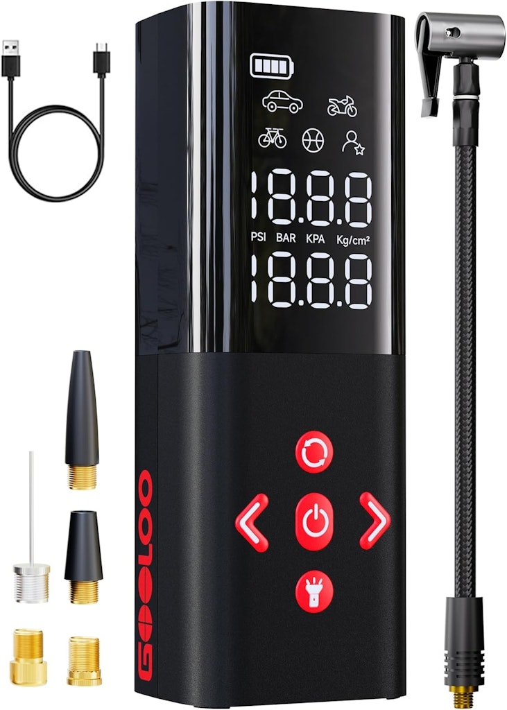 Gooloo AP150 Portable 150PSI Cordless Tire Inflator Air Compressor : $19.99