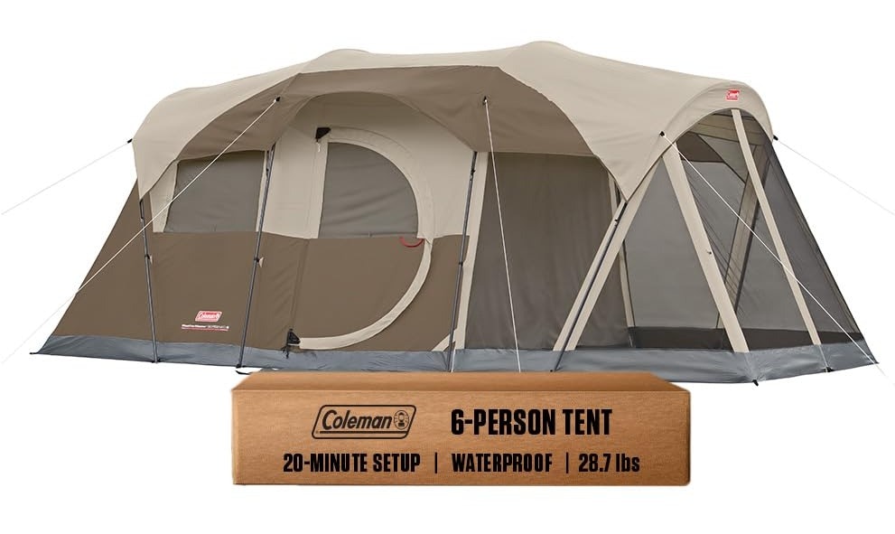 Coleman WeatherMaster 6-Person Camping Tent w/ Screened Porch: $255