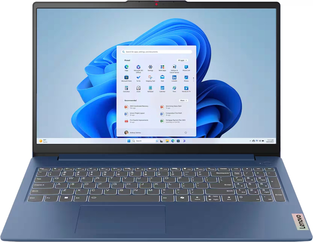 Lenovo IdeaPad Slim 3i Intel N150 15.6" Laptop: $280