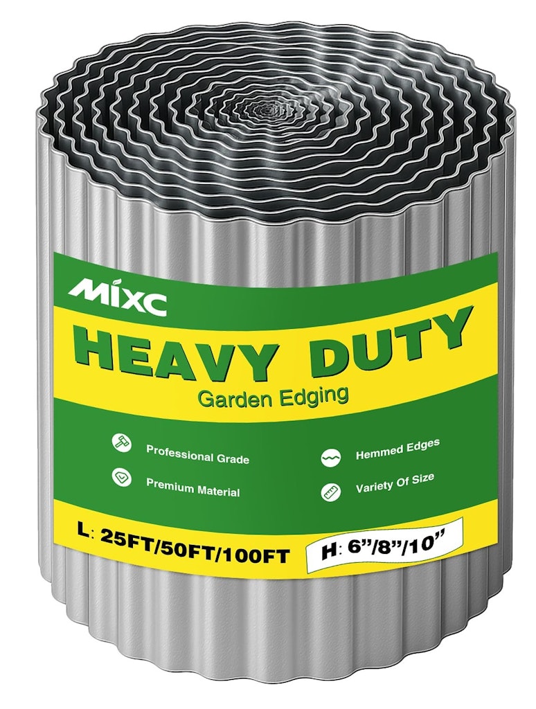 25-Foot Corrugated Metal Garden Edging Landscape Border: $18