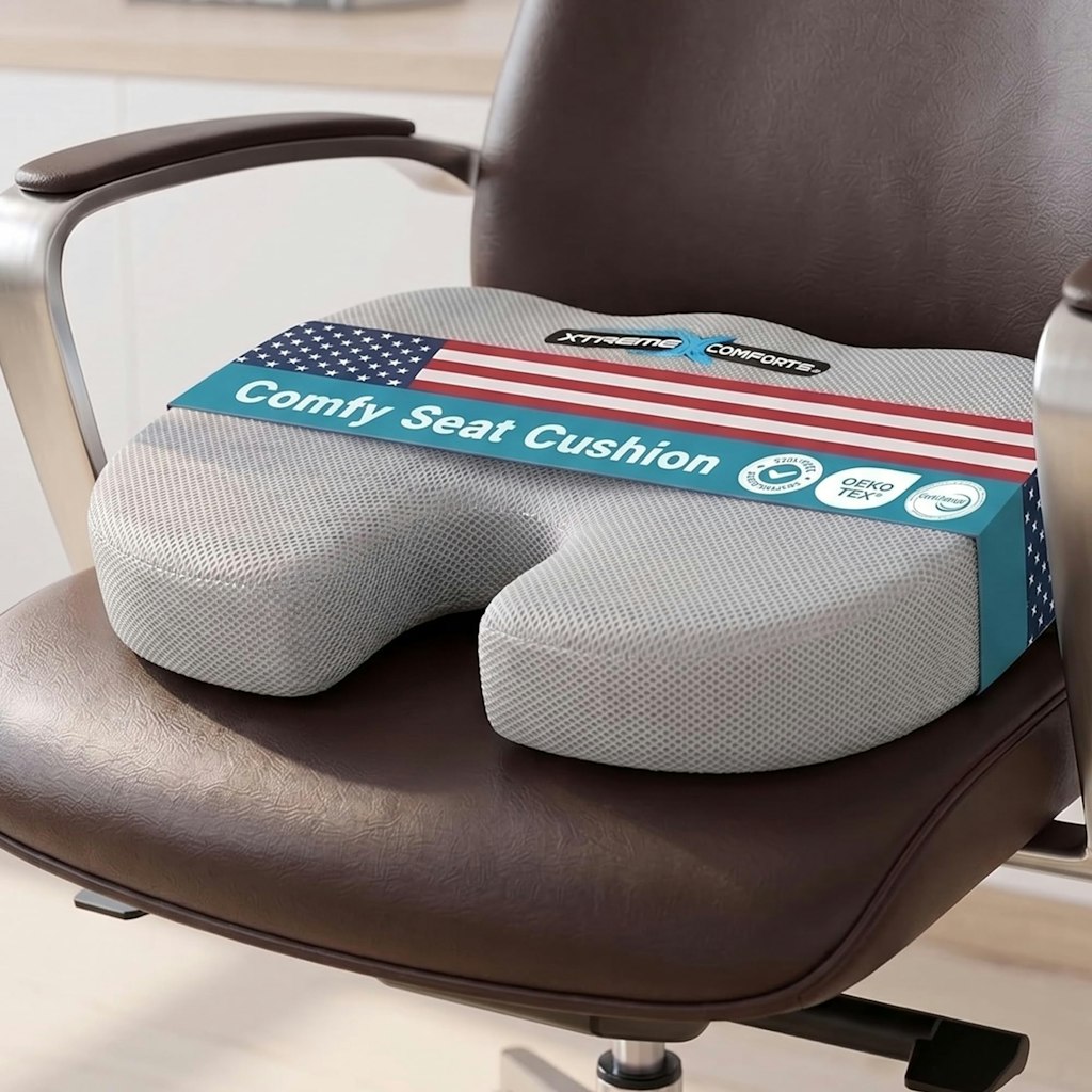 Xtreme Comforts Memory Foam Seat Cushion: $14