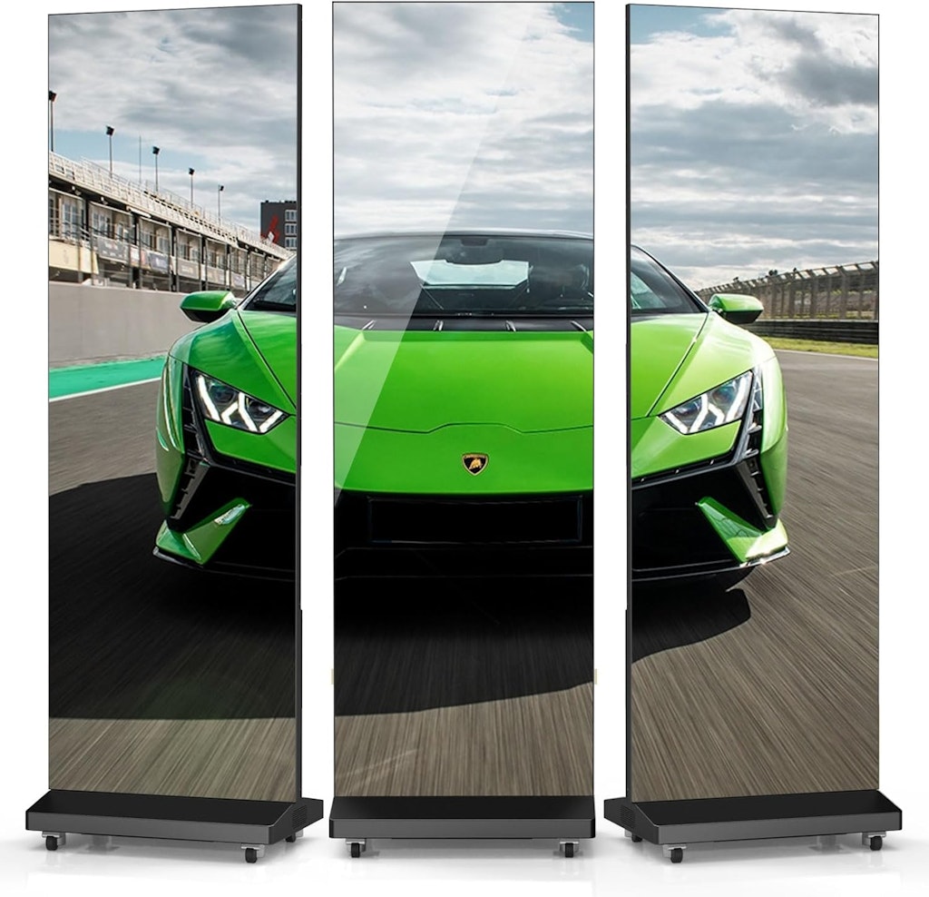 Jaszdot 80" LED Digital Signage Display 2-Pack with Flight Case: $4,639.20