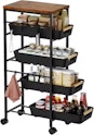 5-Tier Slim Rolling Kitchen Storage Cart for $39 + free shipping