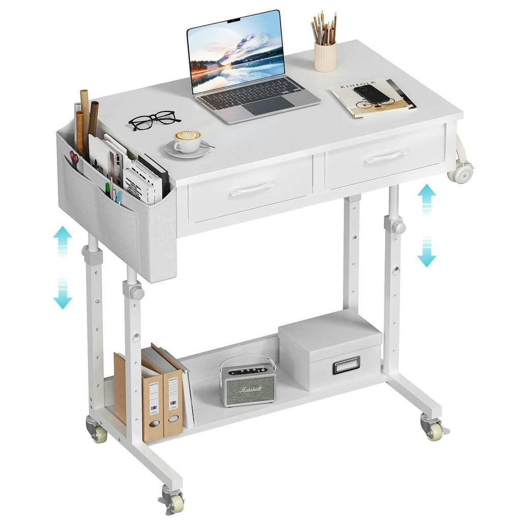 Small Rolling Desk w/ Drawers & Storage: $80