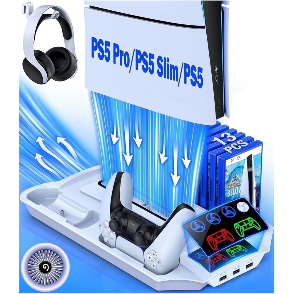 Beboncool PS5 Cooling Fan Stand with Charger Station: $25.98 Beboncool PS5 Cooling Fan Stand with Charger Station: $25.98