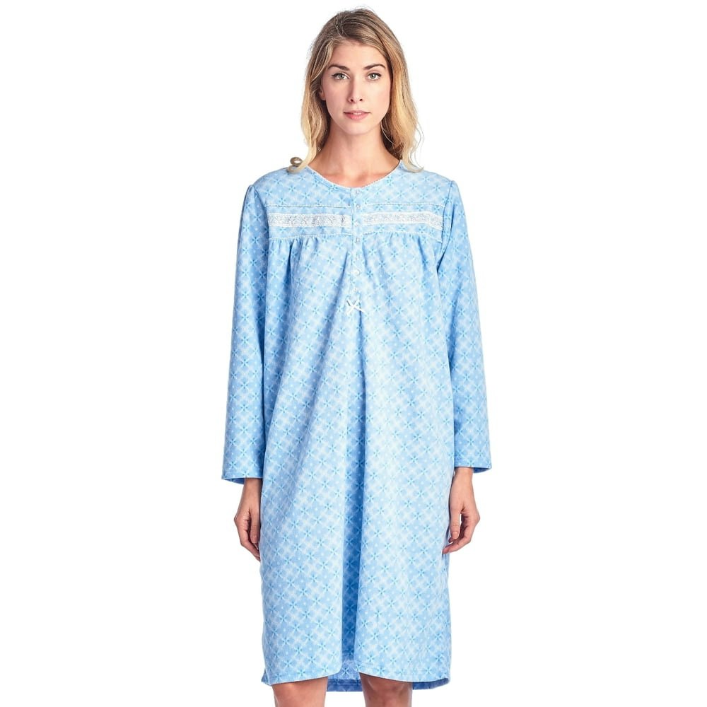 Casual Nights Cozy Fleece Long Sleeve Nightgown for Women 3XL: $24.29