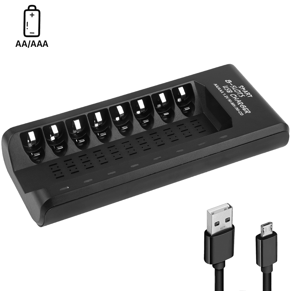 Owntech 8-Slot AA and AAA Rechargeable Battery Charger: $11.99 Owntech 8-Slot AA and AAA Rechargeable Battery Charger: $11.99