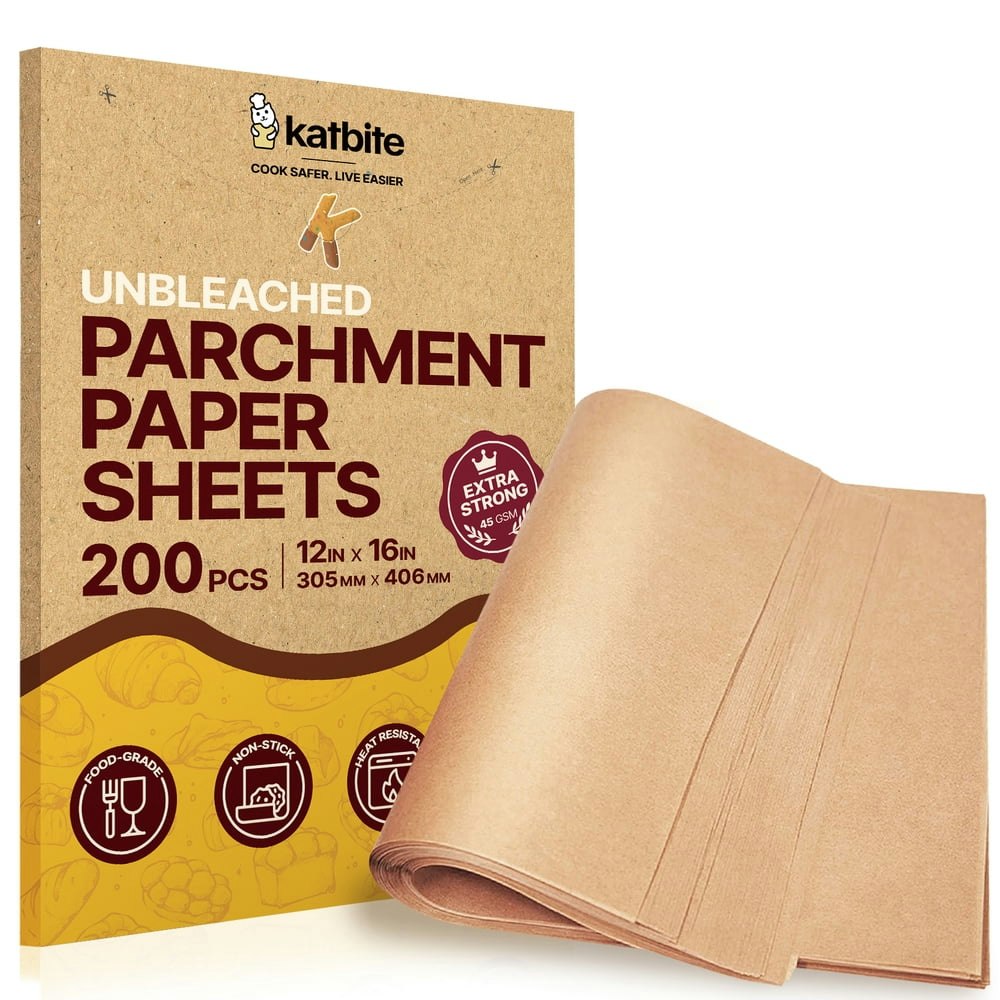 Katbite 12x16-Inch Heavy Duty Unbleached Parchment Paper 200-Count: $17.99 Katbite 12x16-Inch Heavy Duty Unbleached Parchment Paper 200-Count: $17.99