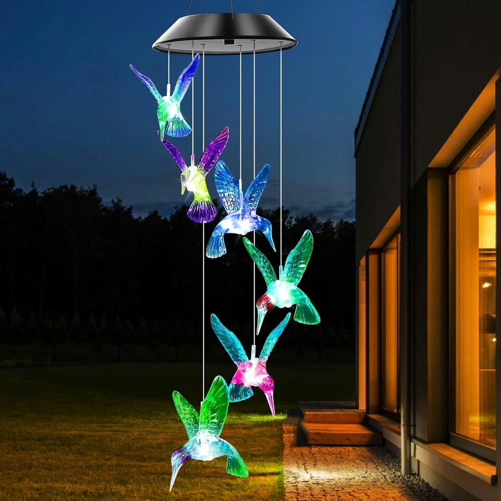 Rirool Solar Hummingbird Wind Chime: $9.99