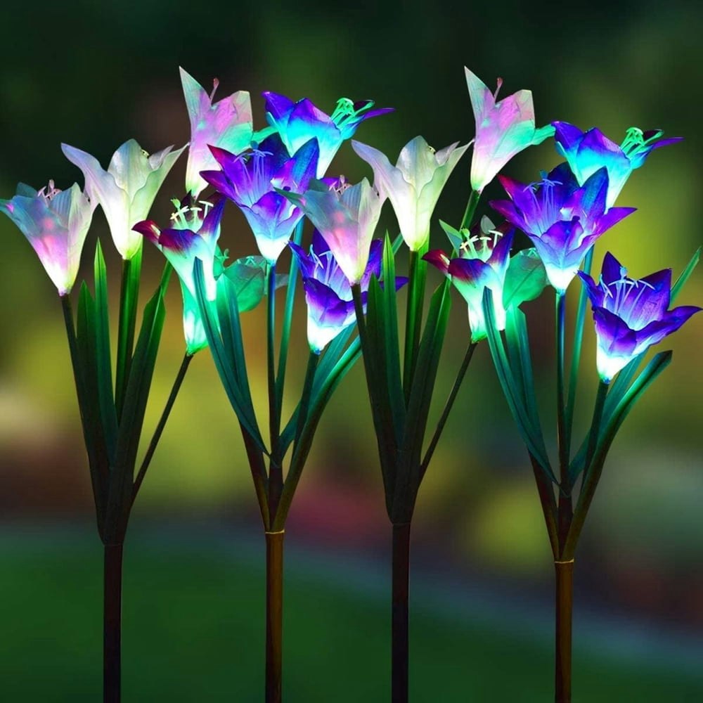 Rirool Solar Lily Flower Garden Lights 4-Pack: $22.99 Rirool Solar Lily Flower Garden Lights 4-Pack: $22.99