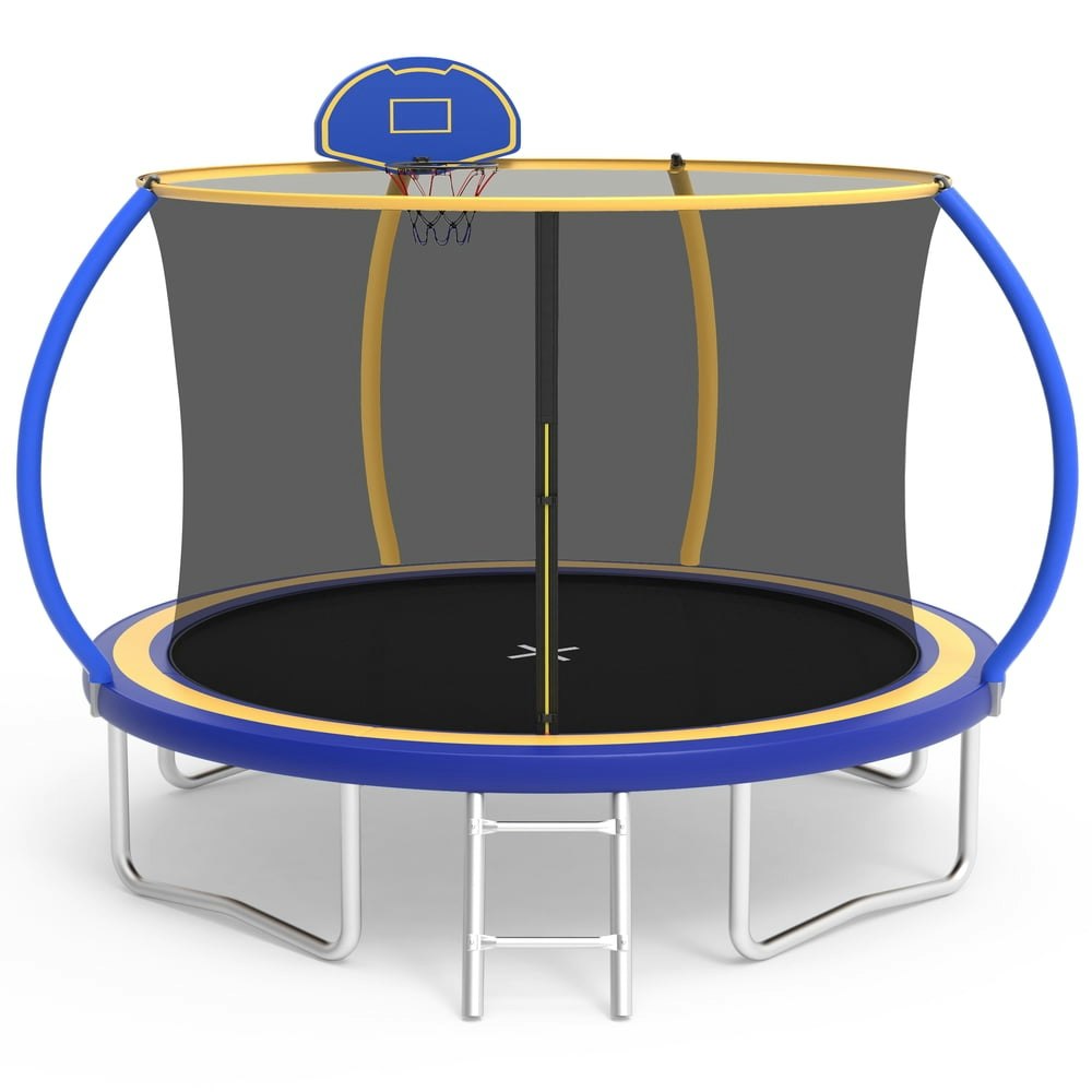 Segmart 10-Foot Kids Trampoline with Enclosure and Basketball Hoop: $107.99 Segmart 10-Foot Kids Trampoline with Enclosure and Basketball Hoop: $107.99