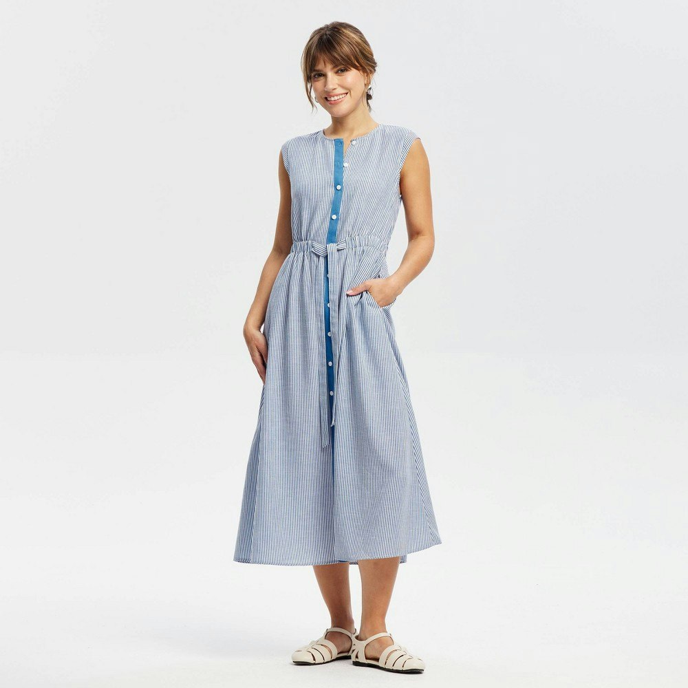 Women's Button-Front Midi Dress: $42 Women's Button-Front Midi Dress: $42