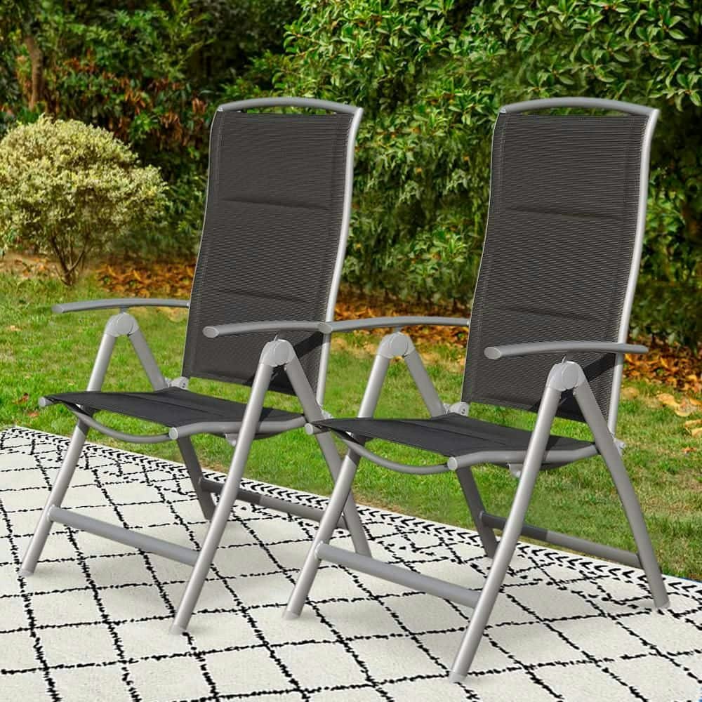 2-Piece Metal and Textilene Foldable Outdoor Recliner: $204.17 2-Piece Metal and Textilene Foldable Outdoor Recliner: $204.17