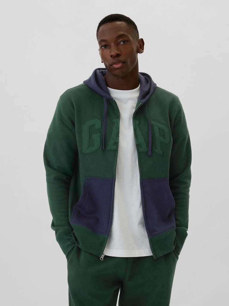 Gap Logo Colorblock Zip Hoodie: $24 Gap Logo Colorblock Zip Hoodie: $24