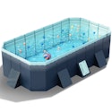 Hurber 113" x 66" Foldable Swimming Pool for $100 + free shipping