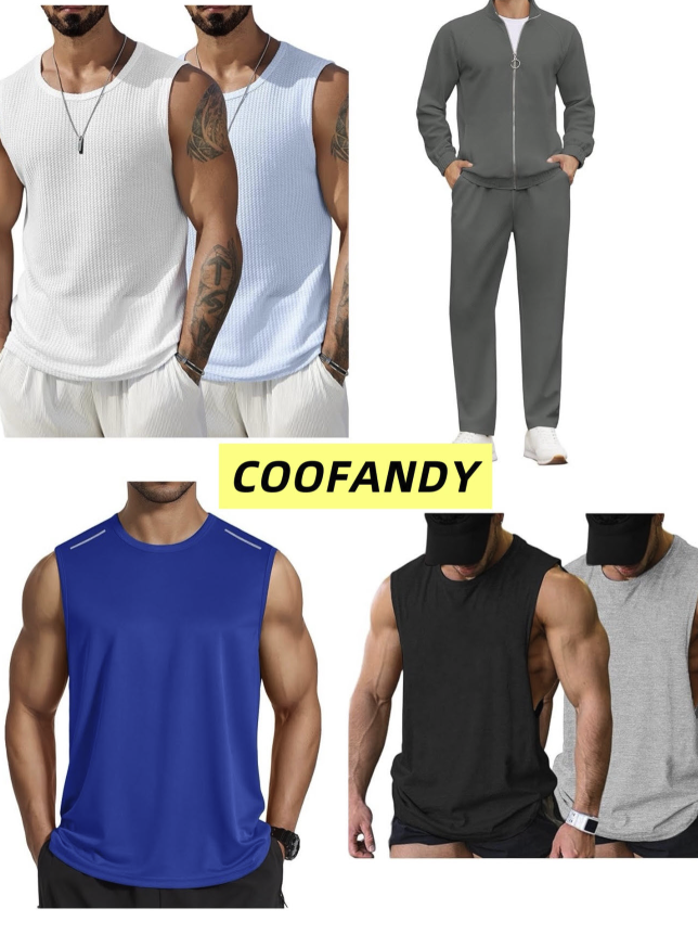 Coofandy Summer Best-Sellers: 40% off tank tops, activewear, & jackets + free shipping w/ Prime