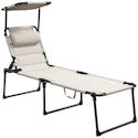 Adjustable Folding Chaise Lounge w/ Sun Roof for $57.30 + free shipping