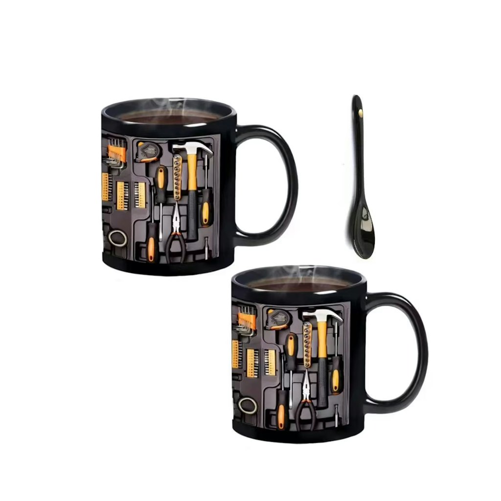 Toolbox Coffee Mug w/ Removable Mini Tools: $14