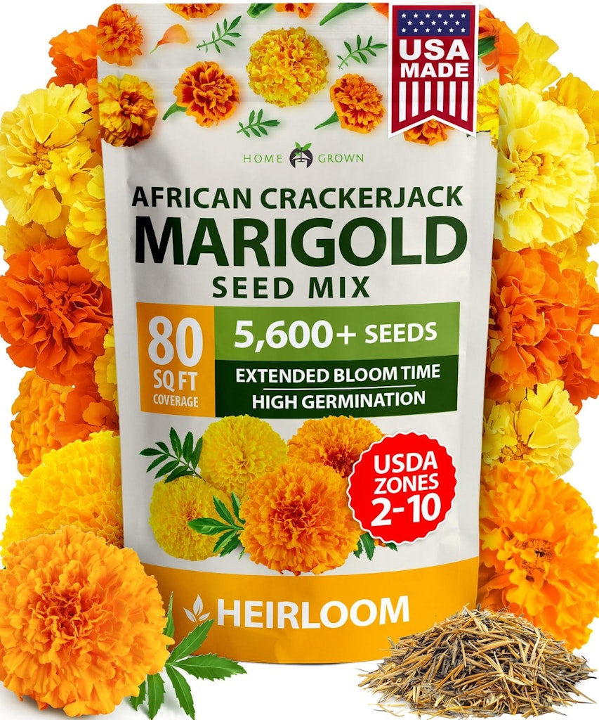 5,600+ Crackerjack Marigold Bulk Mix Seeds: $6.29