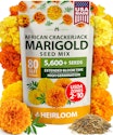 5,600+ Crackerjack Marigold Bulk Mix Seeds for $6 + free shipping w/ Prime