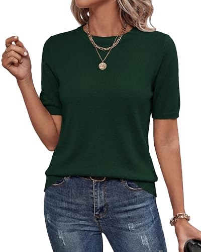 BTFBM Women's Short Sleeve Knit Work Shirts: 50% off BTFBM Women's Short Sleeve Knit Work Shirts: 50% off