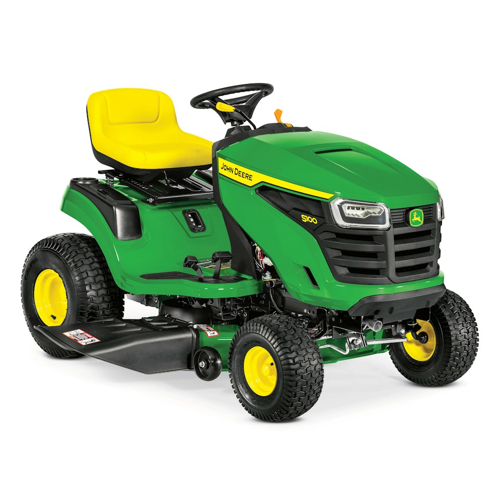 John Deere S100 42" 17.5-HP Single-Cylinder Gas Lawn Tractor w/ Free Dump Cart: $2,499