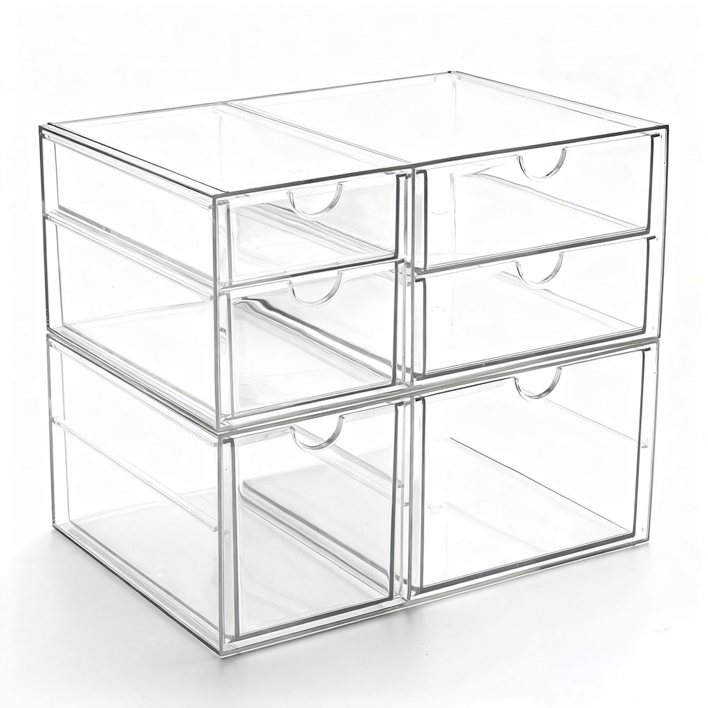 Acrylic Stackable Organizer w/ 6 Drawers: $20