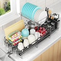 Pantasia Expandable Counter Dish Drying Rack for $21 + free shipping w/ Prime