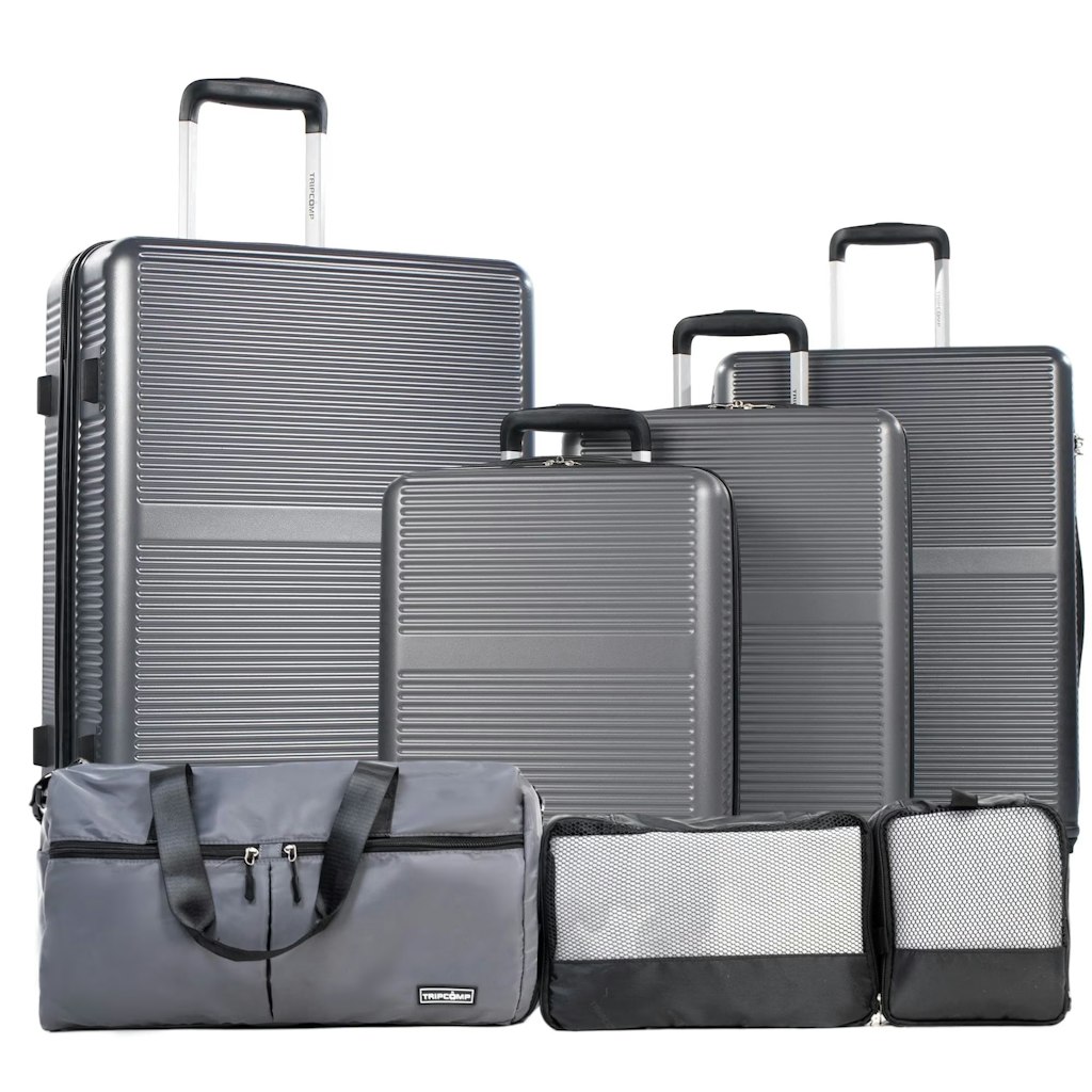 Tripcomp 7-Piece Hardside Luggage Set: $90