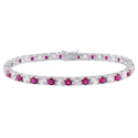 Voss + Agin 6CTW Lab-Created Ruby & White Sapphire Tennis Bracelet in 14K Gold Overlay for $79 + free shipping
