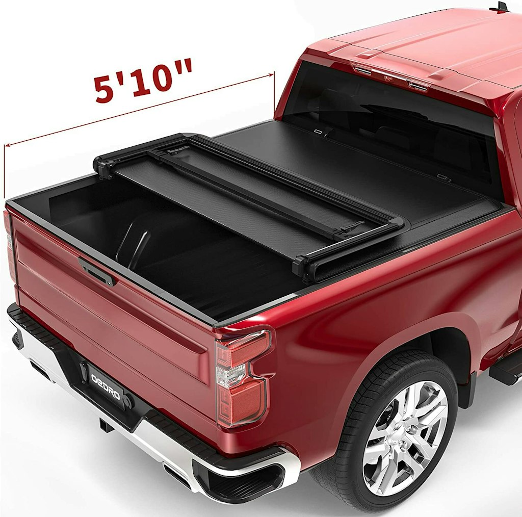 OEDRO 5.8-Foot Tri-Fold Soft Tonneau Cover for 2019-2026 Silverado/Sierra 1500: $159