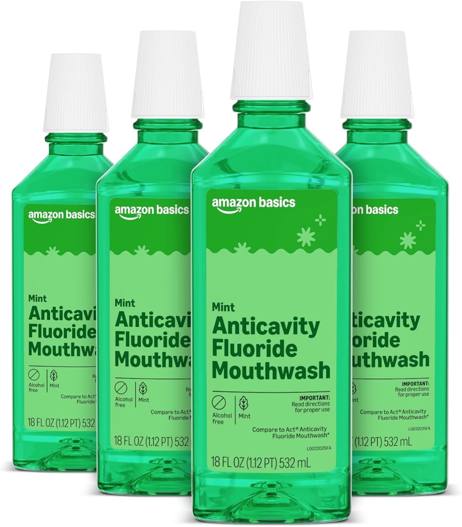 Amazon Basics 18-oz. Alcohol-Free Anticavity Fluoride Rinse 4-Pack: $8.07 w/ Subscribe & Save Amazon Basics 18-oz. Alcohol-Free Anticavity Fluoride Rinse 4-Pack: $8.07 w/ Subscribe & Save
