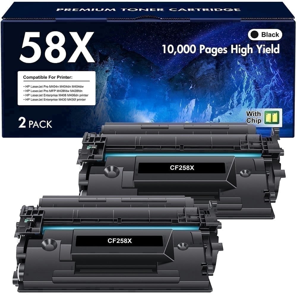Vipink 58X High Yield Black Toner Cartridge 2-Pack: $38.87 Vipink 58X High Yield Black Toner Cartridge 2-Pack: $38.87