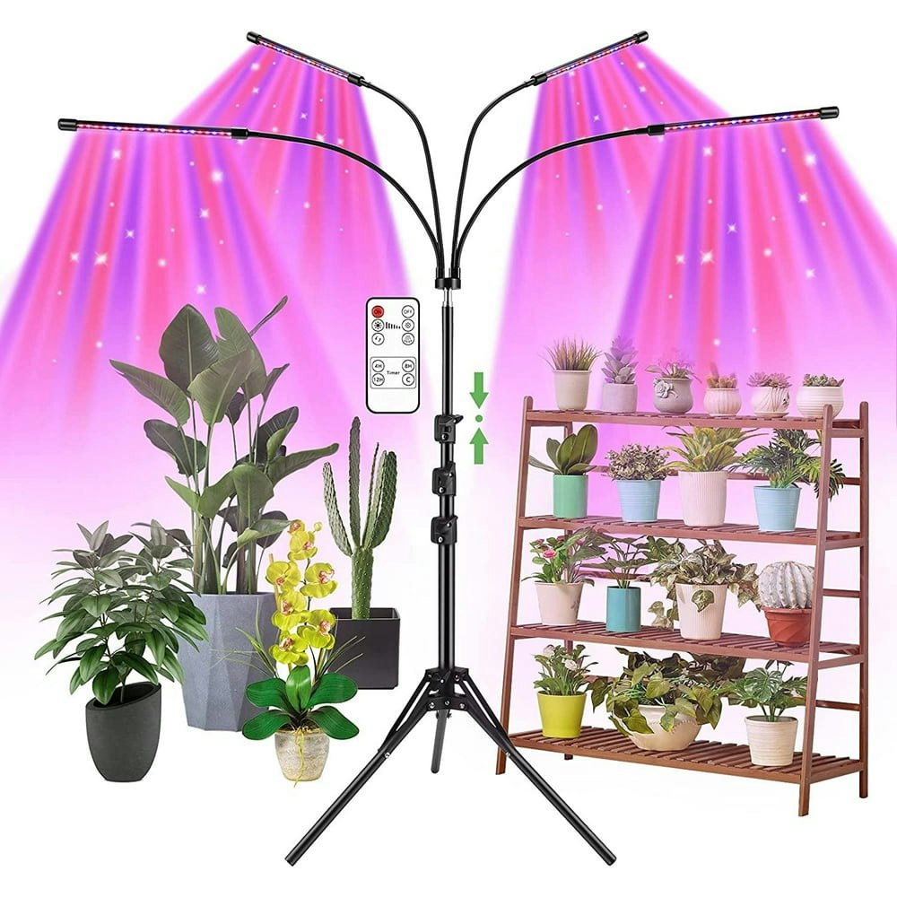 4-Head LED Full Spectrum Plant Grow Light with Adjustable Stand: $23.39 4-Head LED Full Spectrum Plant Grow Light with Adjustable Stand: $23.39