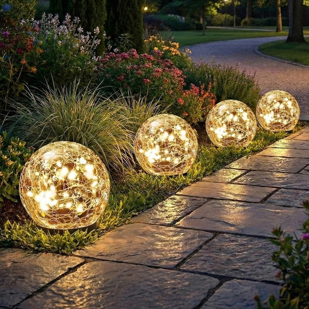 Cowin 3.9-Inch Solar Cracked Glass Globe Lights 4-Pack: $25.98 Cowin 3.9-Inch Solar Cracked Glass Globe Lights 4-Pack: $25.98