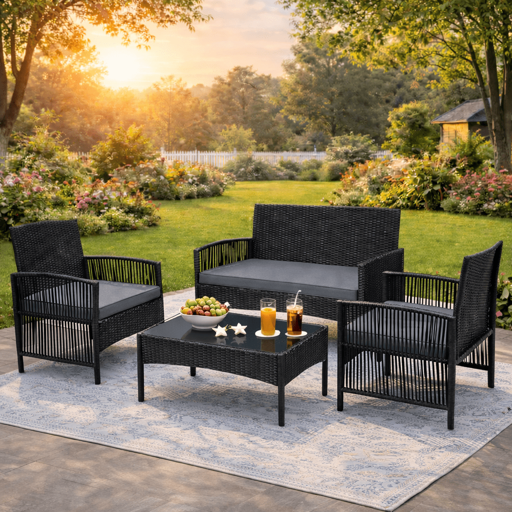 Segmart 4-Piece Rattan Patio Furniture Set: $189.99 Segmart 4-Piece Rattan Patio Furniture Set: $189.99
