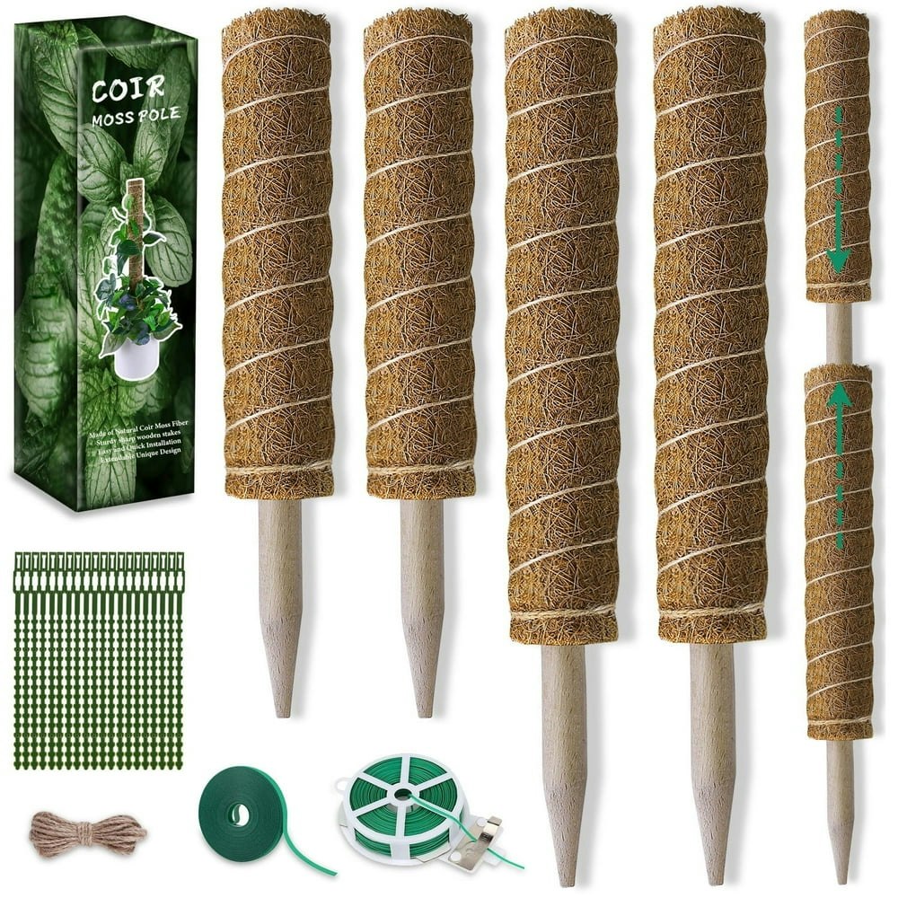 Lanney 4-Pack Coir Moss Poles: $15.99 Lanney 4-Pack Coir Moss Poles: $15.99