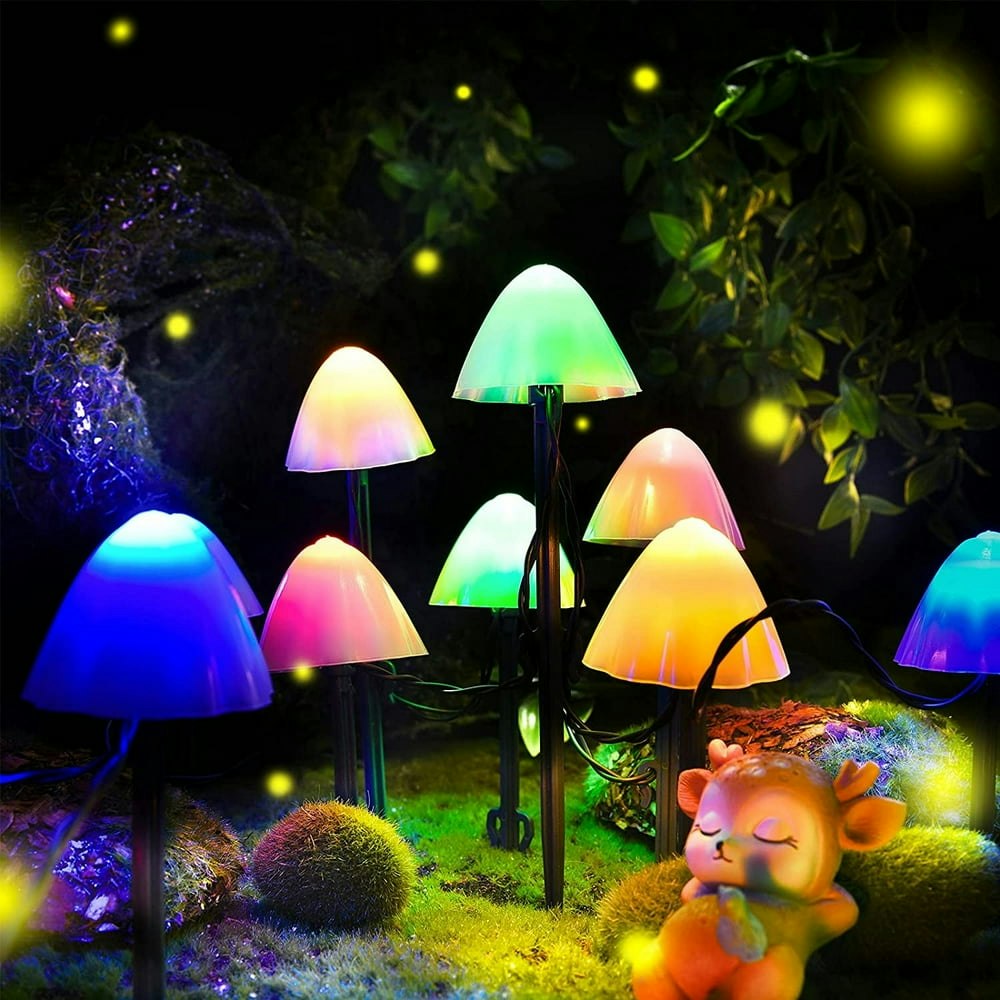 Rirool 12-LED Solar Mushroom Garden Lights: $12.99 Rirool 12-LED Solar Mushroom Garden Lights: $12.99