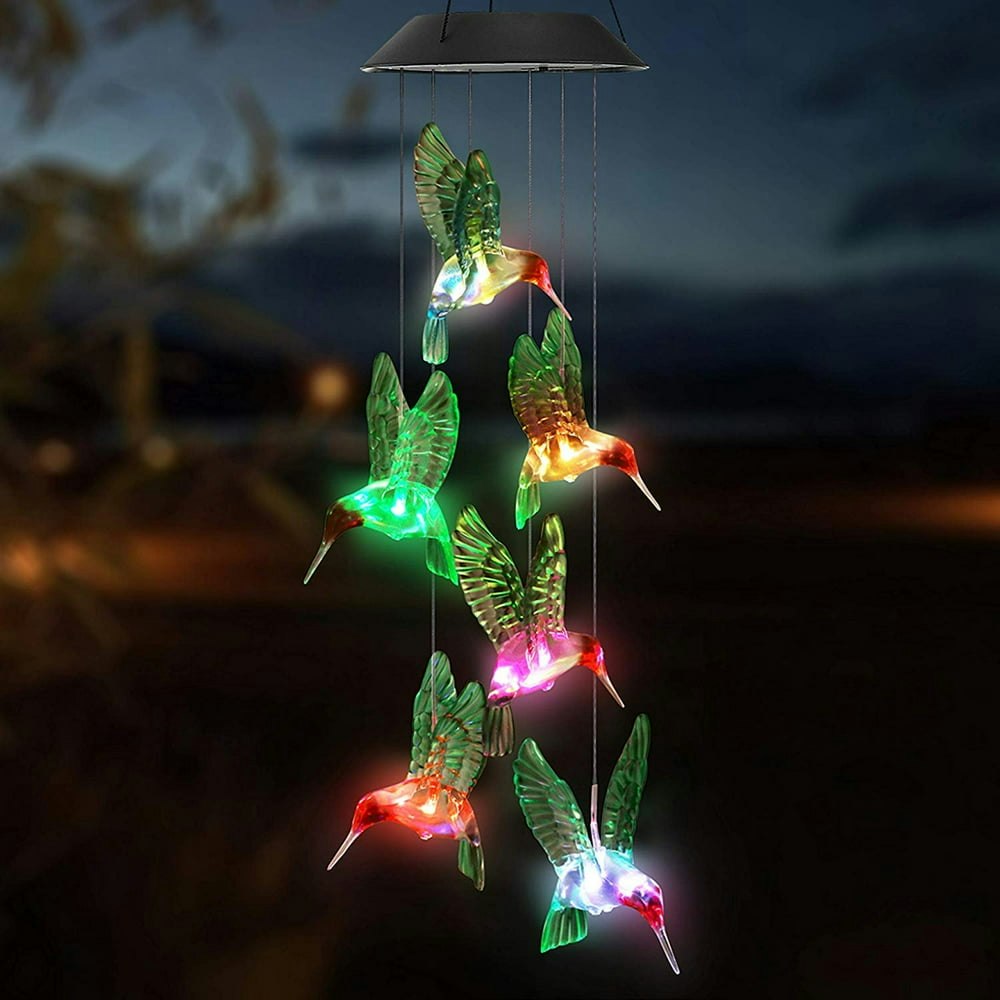 QiShi Solar Hummingbird Wind Chime Lights: $10.99 QiShi Solar Hummingbird Wind Chime Lights: $10.99
