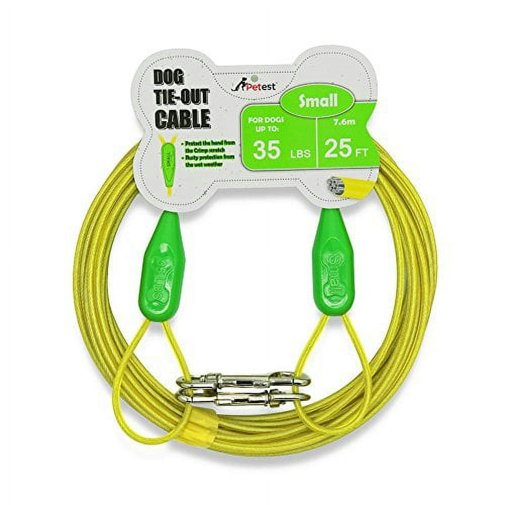Petest 25-Foot Small Dog Tie-Out Cable: $8.09