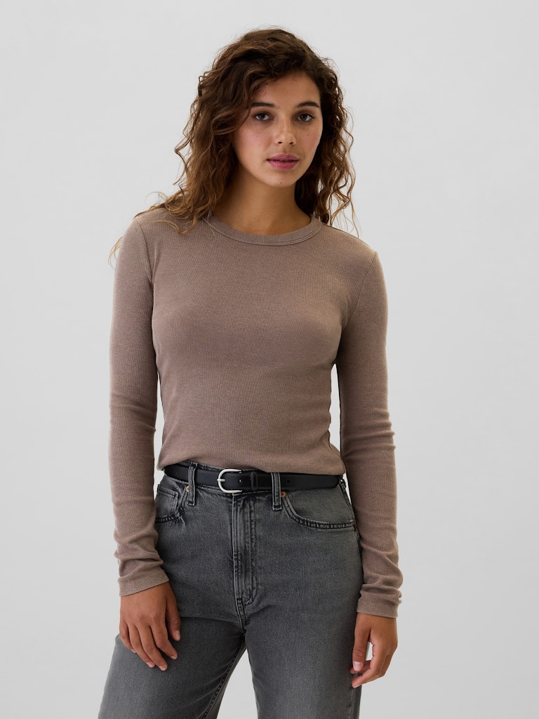 Ribbed Crewneck T-Shirt: $14 Ribbed Crewneck T-Shirt: $14