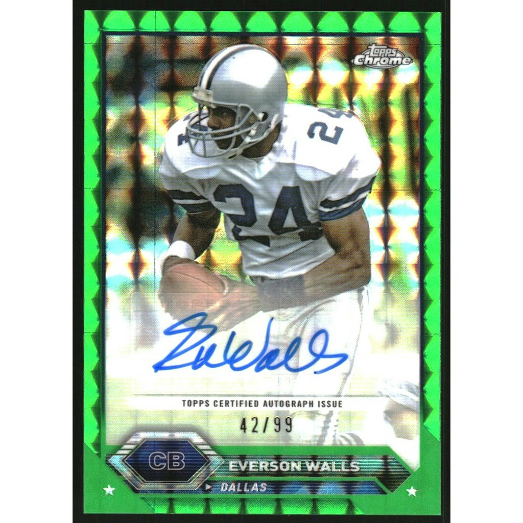 2023 Topps Composite Chrome Autographs Green Geometric Refractors Everson Walls: $10 2023 Topps Composite Chrome Autographs Green Geometric Refractors Everson Walls: $10