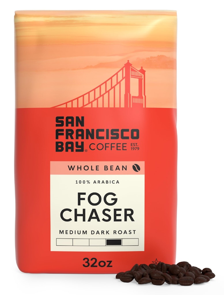 SF Bay Coffee Fog Chaser Whole Bean Medium Dark Roast 2-lb. Bag: $13 via Sub. & Save