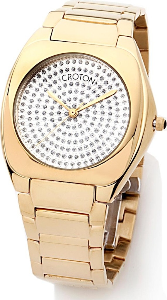 Croton Men's / Women's Dress Bracelet Watch w/ Interchangeable Leather Strap: $100 Croton Men's / Women's Dress Bracelet Watch w/ Interchangeable Leather Strap: $100