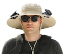 Wide Brim Solar Fan Hat: 1-cent + free shipping w/ $25