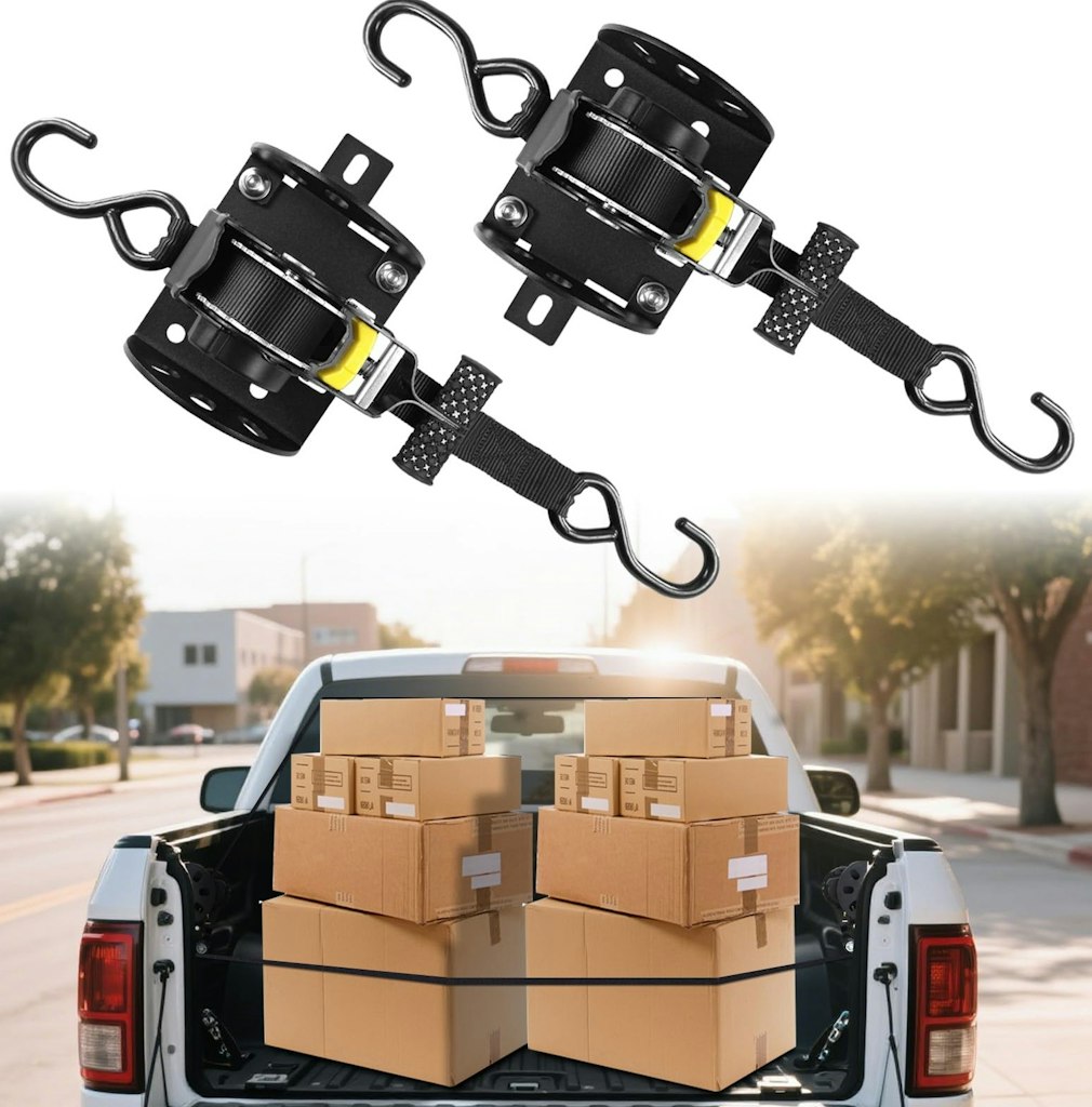 Retractable Ratchet Strap 2-Pack: 1-cent Retractable Ratchet Strap 2-Pack: 1-cent