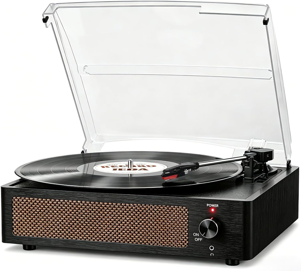 Vintage Record Player with Speakers: $29.99