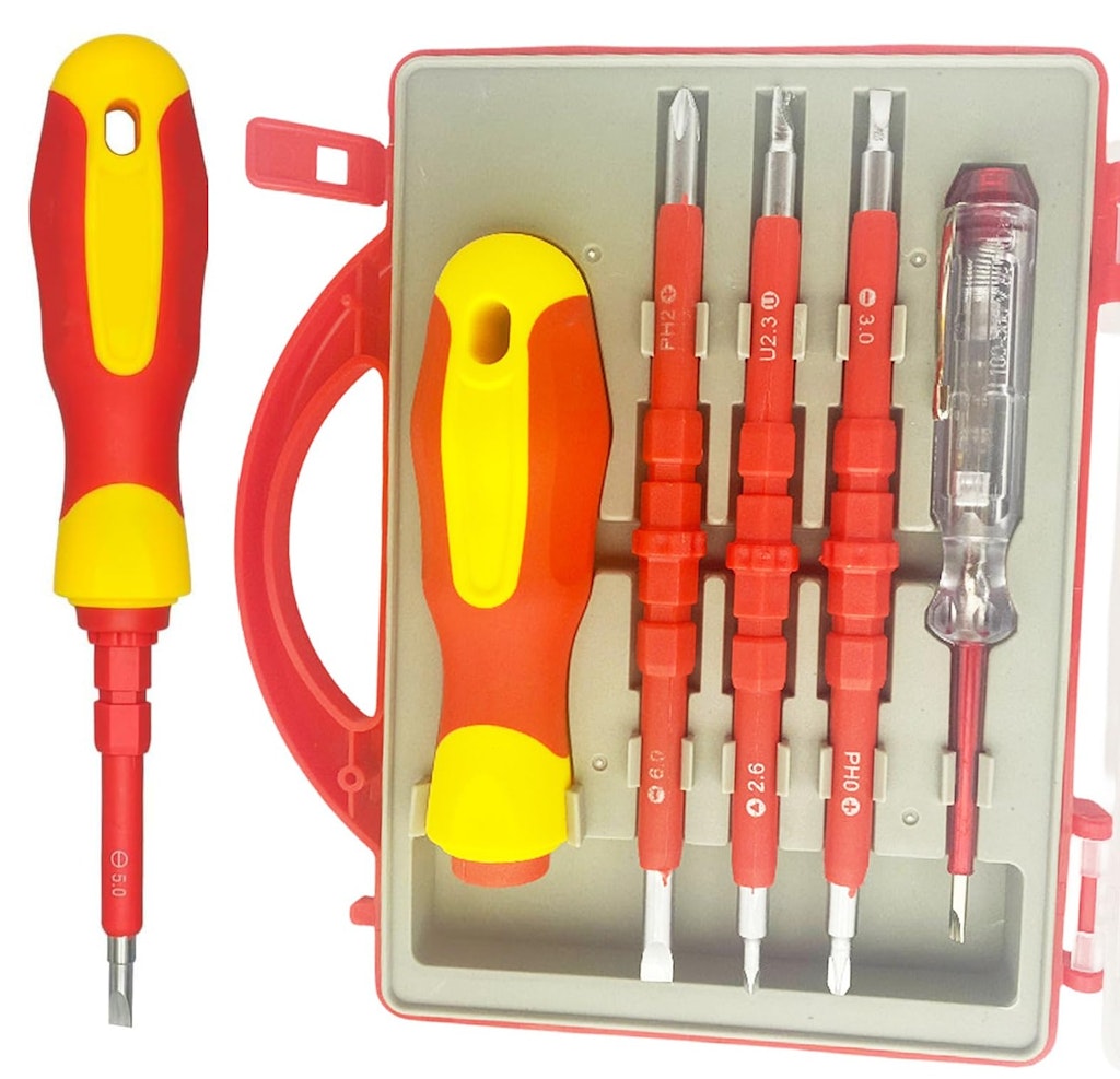 5-in-1 Insulated Screwdriver Set: 1-cent